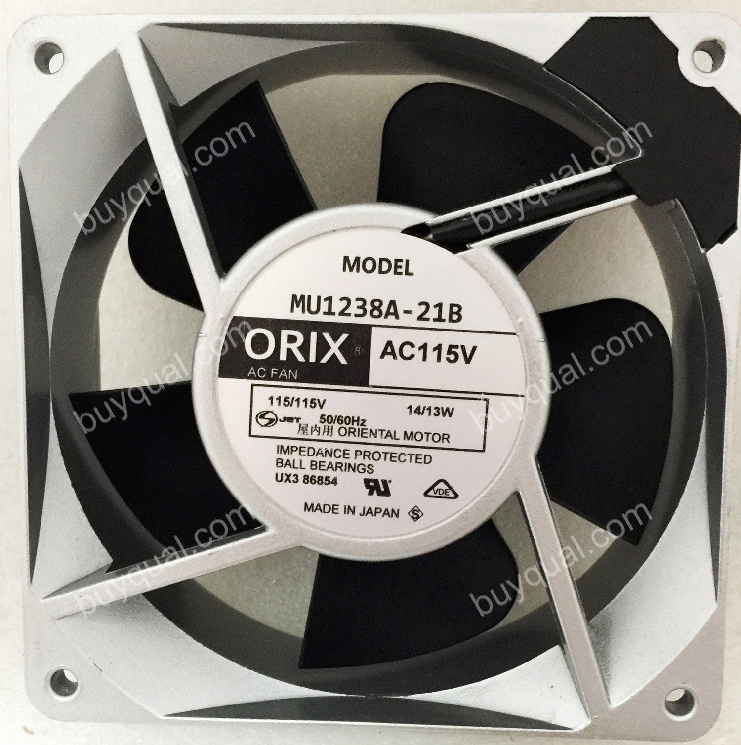 ORIX MU1238A-21B 115V 14/13W 2wires Cooling Fan ORIX MU1238A-21B 115V 14/13W 2wires Cooling Fan